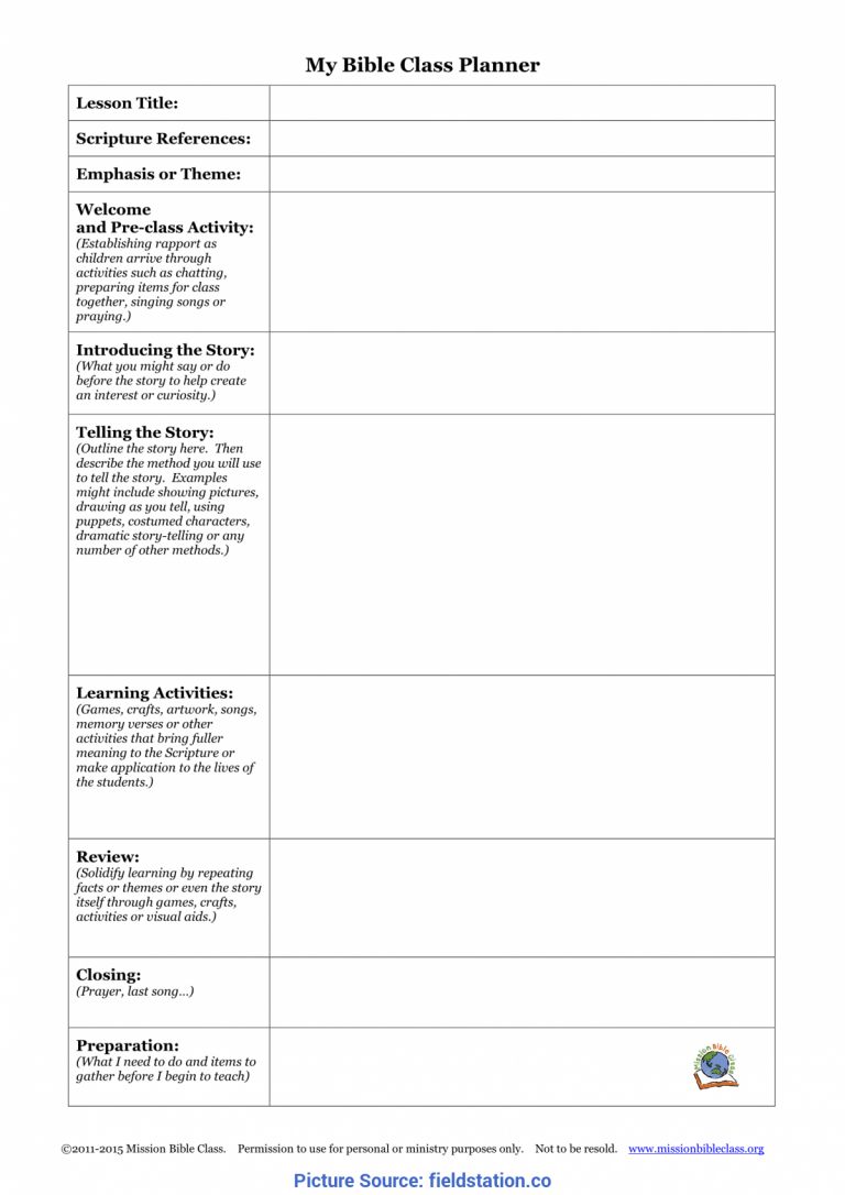 Sunday School Schedule Template printable schedule template