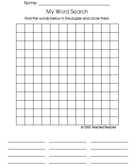 Template For Word Search Printable Schedule Template