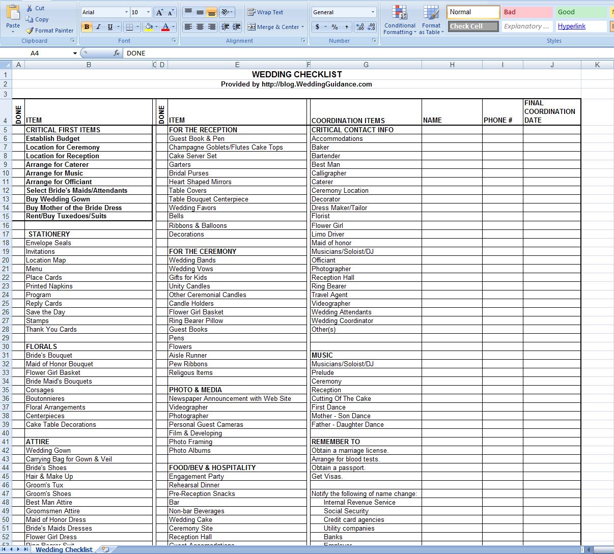 Wedding Planner Template Free Download Printable Schedule Template