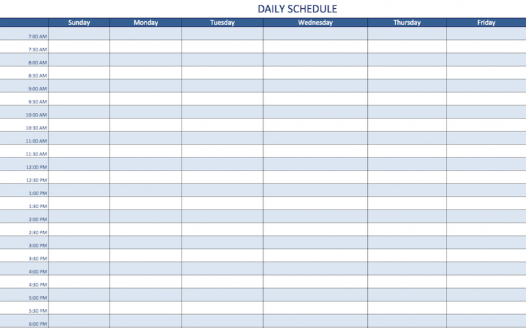 Appointment Schedule Template 15 Minute Increments | printable schedule ...