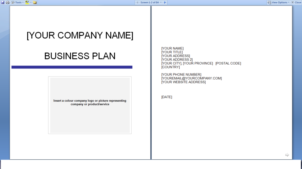 Business Plan Template Free Download Printable Schedule Template