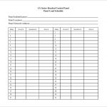 Distribution Board Schedule Template Excel | printable schedule template