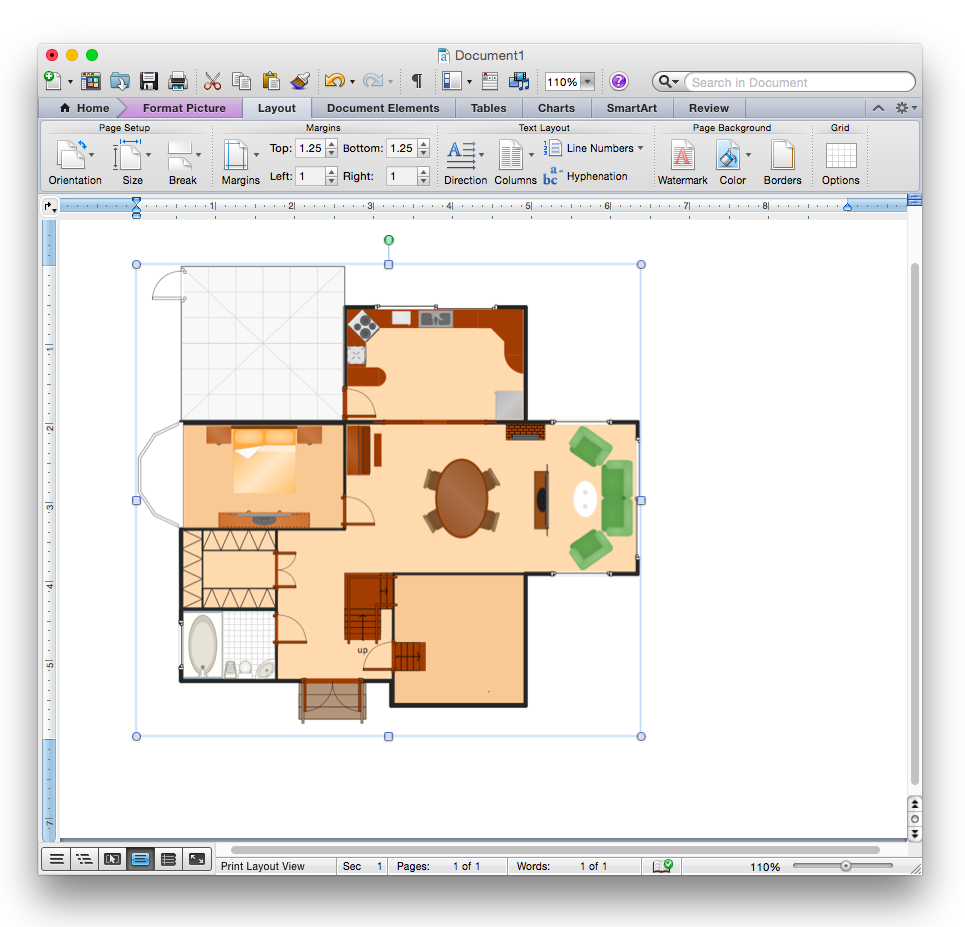 Microsoft Word Floor Plan Template