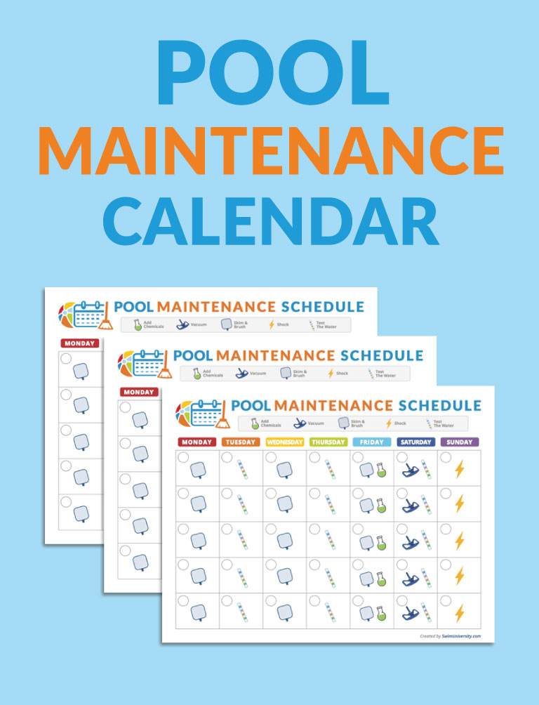 Printable Pool Maintenance Checklist Printable World Holiday