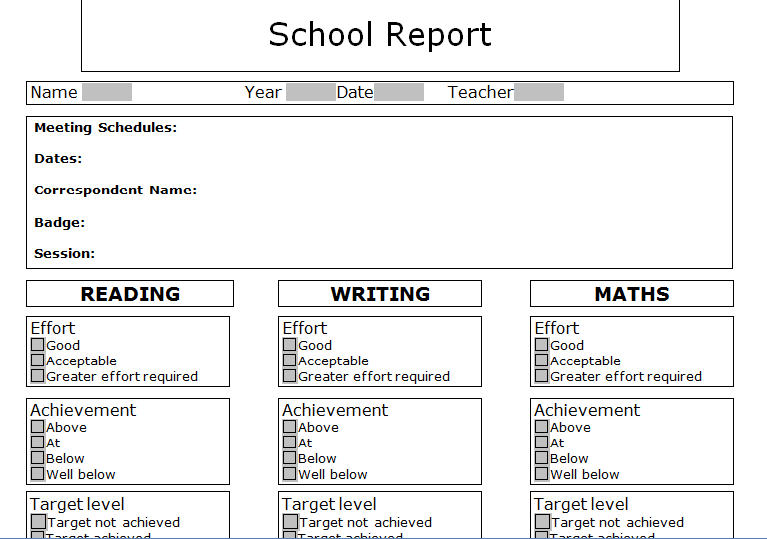 School report