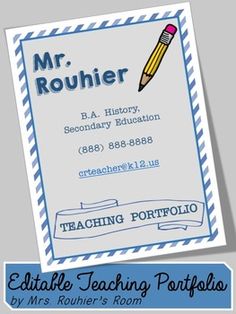 EDITABLE Teaching Portfolio Template (multicolor) | Teaching 