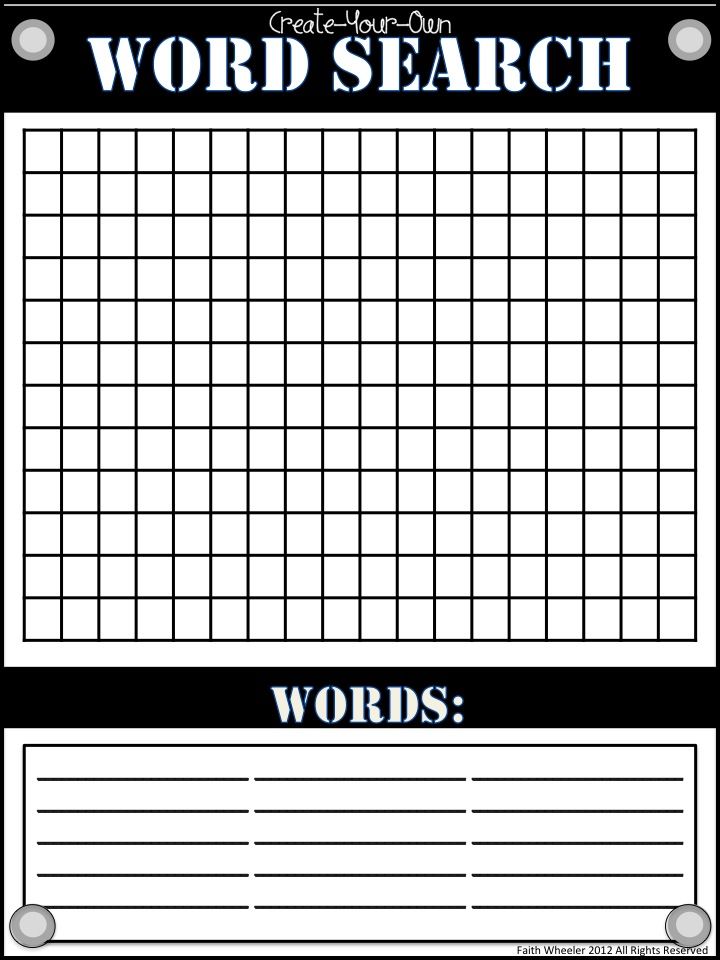 Template For Word Search Printable Schedule Template