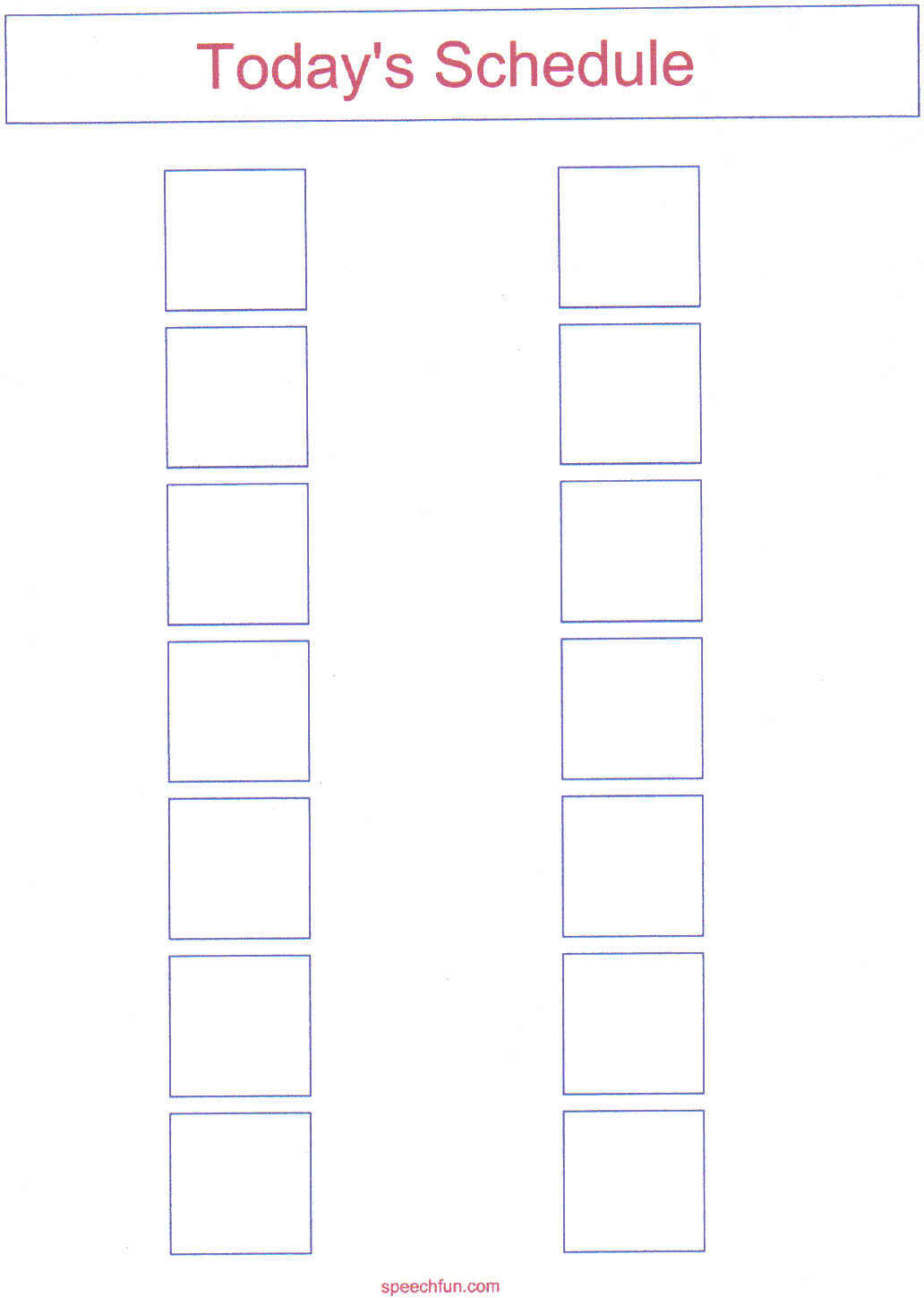 Free Printable Visual Schedule Template Printable Templates