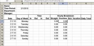 Work Hours Template Excel | printable schedule template